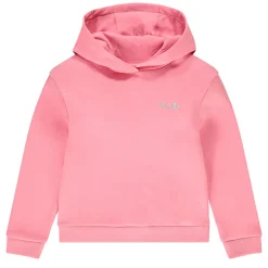 Sweat en molleton gratté uni avec broderie pour fille