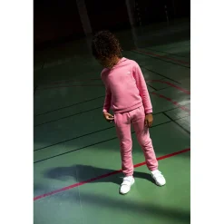 Sweat en molleton gratté uni avec broderie pour fille