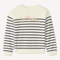 Sweat en molleton marinière pour fille