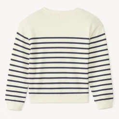 Sweat en molleton marinière pour fille