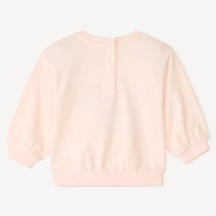 Sweat en molleton motif fantaisie en bouclette pour bébé fille