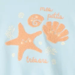 Sweat en molleton motif fantaisie en bouclette pour bébé fille