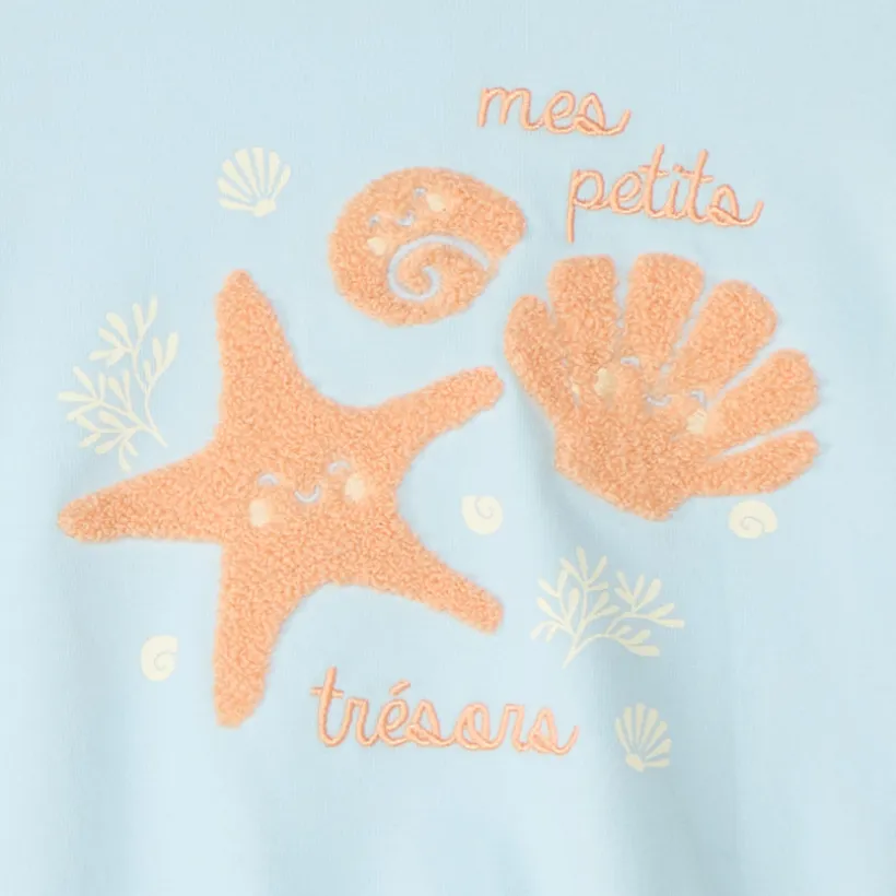 Sweat en molleton motif fantaisie en bouclette pour bébé fille