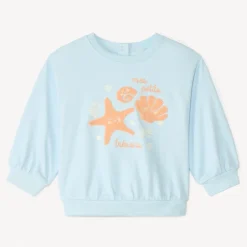 Sweat en molleton motif fantaisie en bouclette pour bébé fille