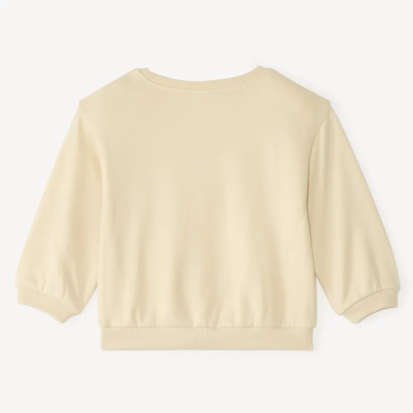 Sweat en molleton 1/2 oversize print fantaisie pour bébé fille