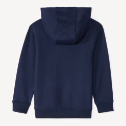 Sweat en molleton uni avec print et puff print fantaisie pour garçon