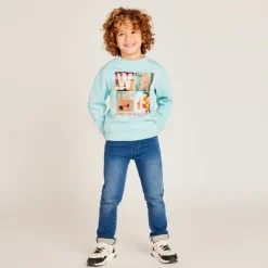 Sweat en piqué à print fantaisie pour garçon