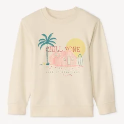 Sweat en piqué à print fantaisie pour garçon