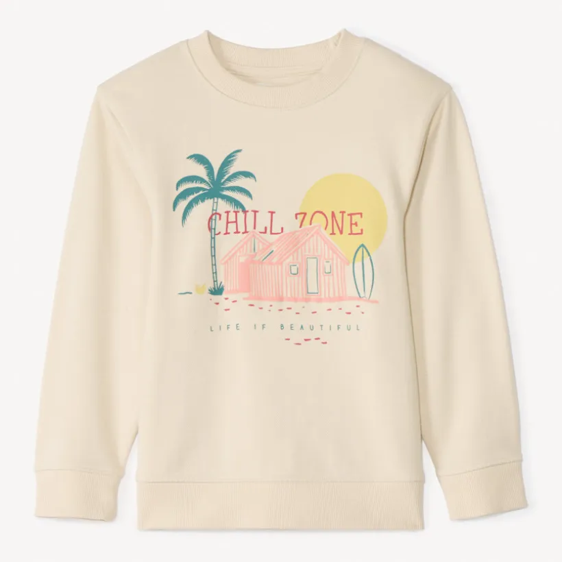 Sweat en piqué à print fantaisie pour garçon