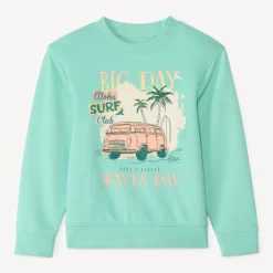 Sweat en piqué à print fantaisie pour garçon