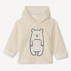 Sweat en velours côtelé avec capuche pour bébé garçon