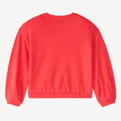 Sweat fille oversize en molleton broderie Hello Kitty