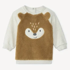 Sweat ludique bi-matière pour bébé garçon