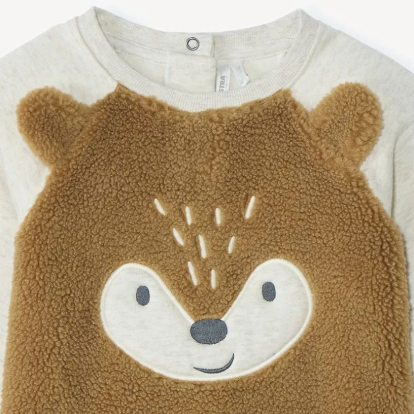 Sweat ludique bi-matière pour bébé garçon