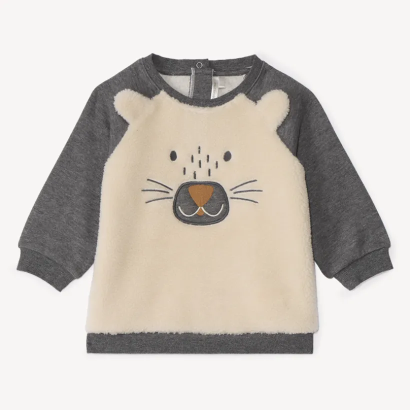 Sweat ludique bi-matière pour bébé garçon