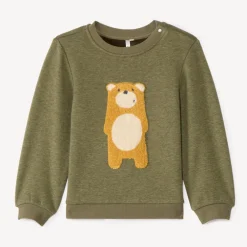 Sweat molleton avec broderie loop animal pour bébé garçon