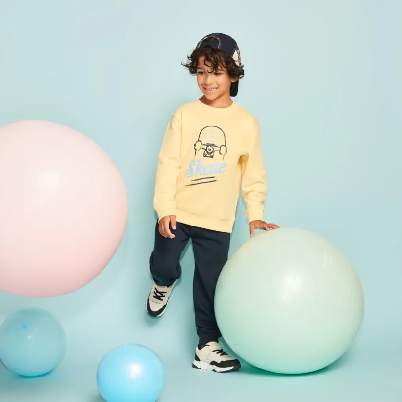 Sweat molleton avec puff print pour garçon