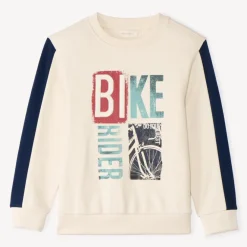 Sweat molleton brodé et photoprinté pour garçon