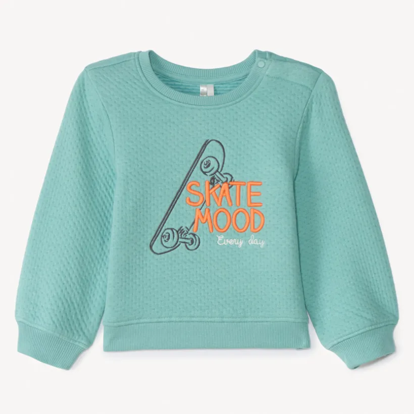 Sweat molleton capitonné motif skate pour bébé garçon