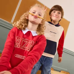Sweat molleton à capuche effet colorblock pour garçon