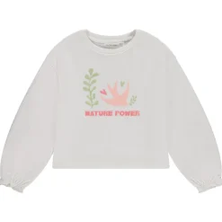 Sweat molleton court print hirondelle pour fille