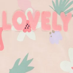 Sweat molleton imprimé avec puff print pailleté pour fille