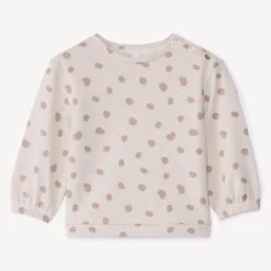Sweat molleton imprimé pois et scintillant pour bébé fille