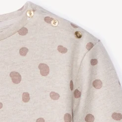Sweat molleton imprimé pois et scintillant pour bébé fille