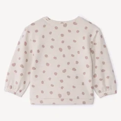 Sweat molleton imprimé pois et scintillant pour bébé fille