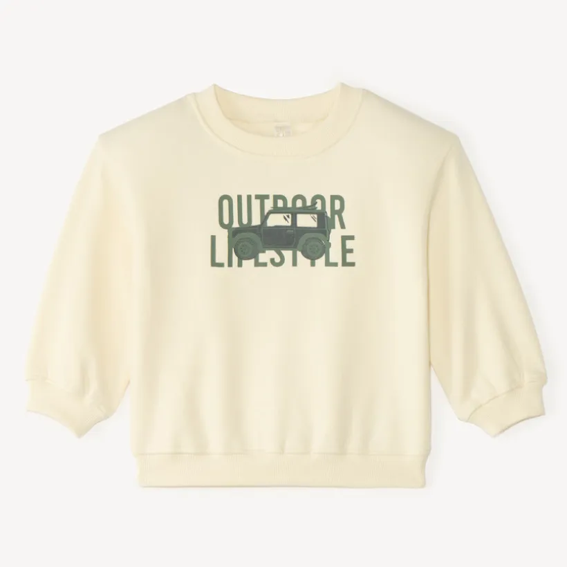 Sweat molleton oversize bébé garçon print fantaisie
