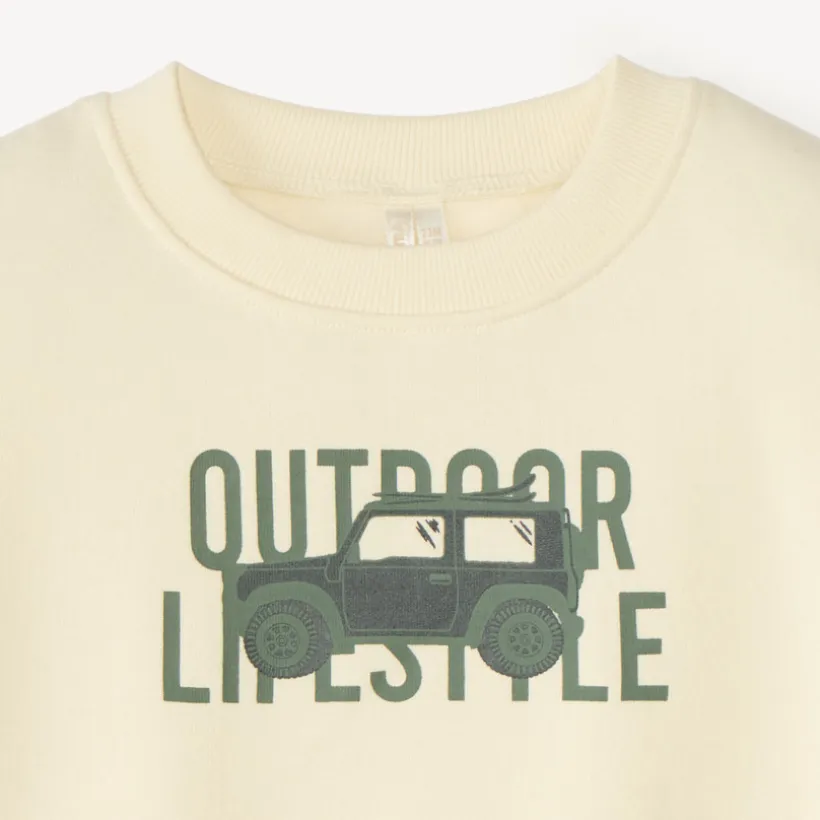 Sweat molleton oversize bébé garçon print fantaisie