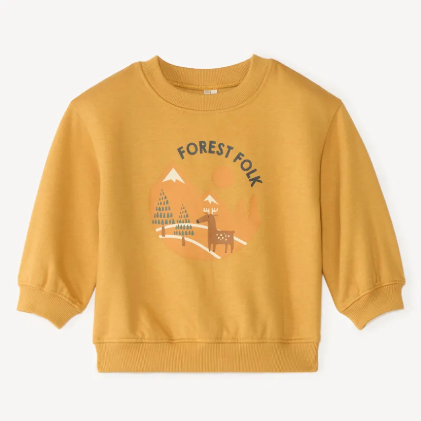 Sweat molleton oversize bébé garçon print fantaisie