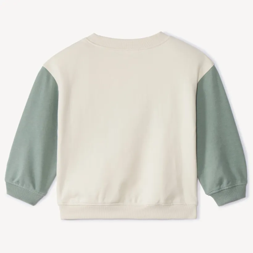 Sweat molleton oversize bicolore motif scooter pour bébé garçon