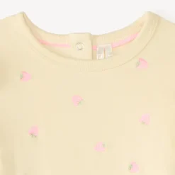 Sweat molleton oversize broderie fantaisie pour bébé fille