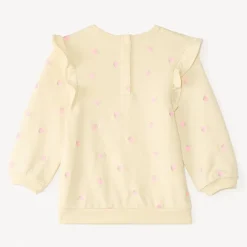 Sweat molleton oversize broderie fantaisie pour bébé fille