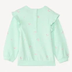 Sweat molleton oversize broderie fantaisie pour bébé fille