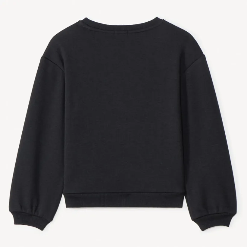 Sweat molleton oversize contrecollé velours University pour fille
