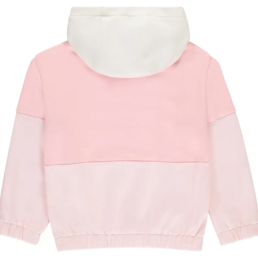 Sweat molleton oversize effet color block à capuche pour fille