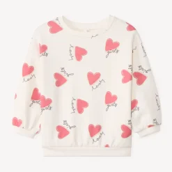 Sweat molleton oversize imprimé pour bébé fille