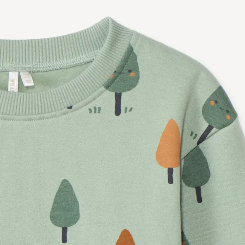 Sweat molleton oversize imprimé arbres pour bébé garçon
