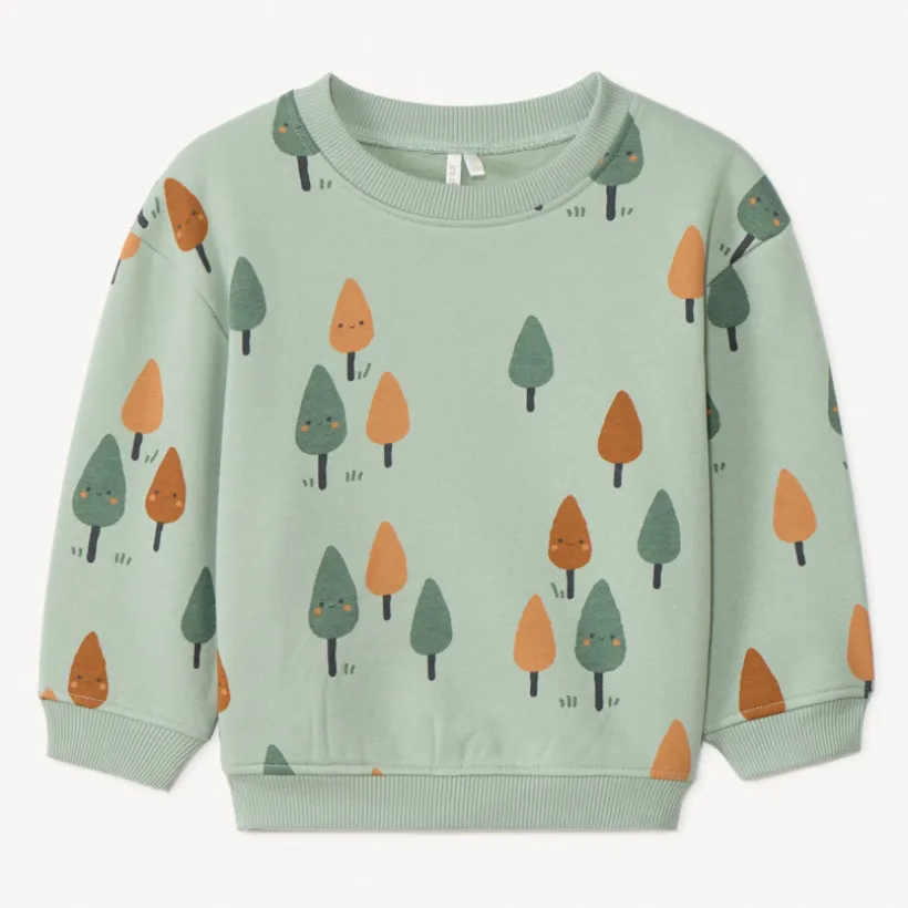 Sweat molleton oversize imprimé arbres pour bébé garçon