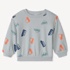Sweat molleton oversize imprimé véhicules pour bébé garçon