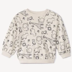 Sweat molleton oversize imprimé animaux pour bébé garçon