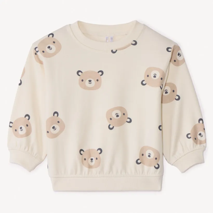 Sweat molleton oversize imprimé oursons pour bébé