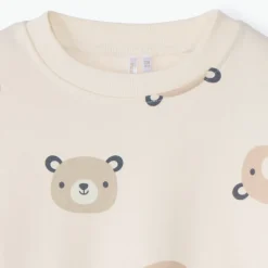Sweat molleton oversize imprimé oursons pour bébé
