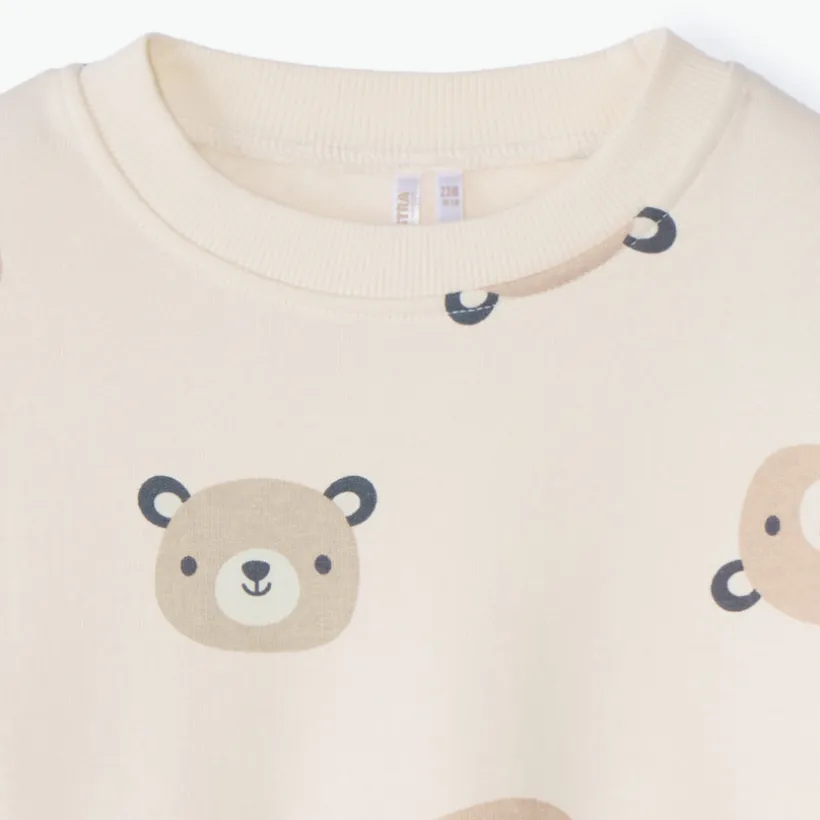 Sweat molleton oversize imprimé oursons pour bébé