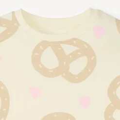 Sweat molleton oversize imprimé bretzels pour fille