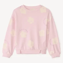 Sweat molleton oversize imprimé fleurs pour fille
