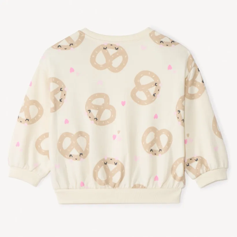 Sweat molleton oversize imprimé pour bébé fille