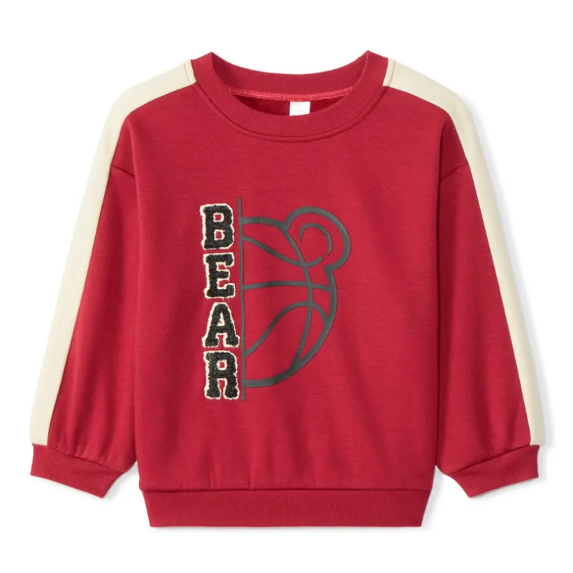 Sweat molleton oversize motif basket pour bébé garçon